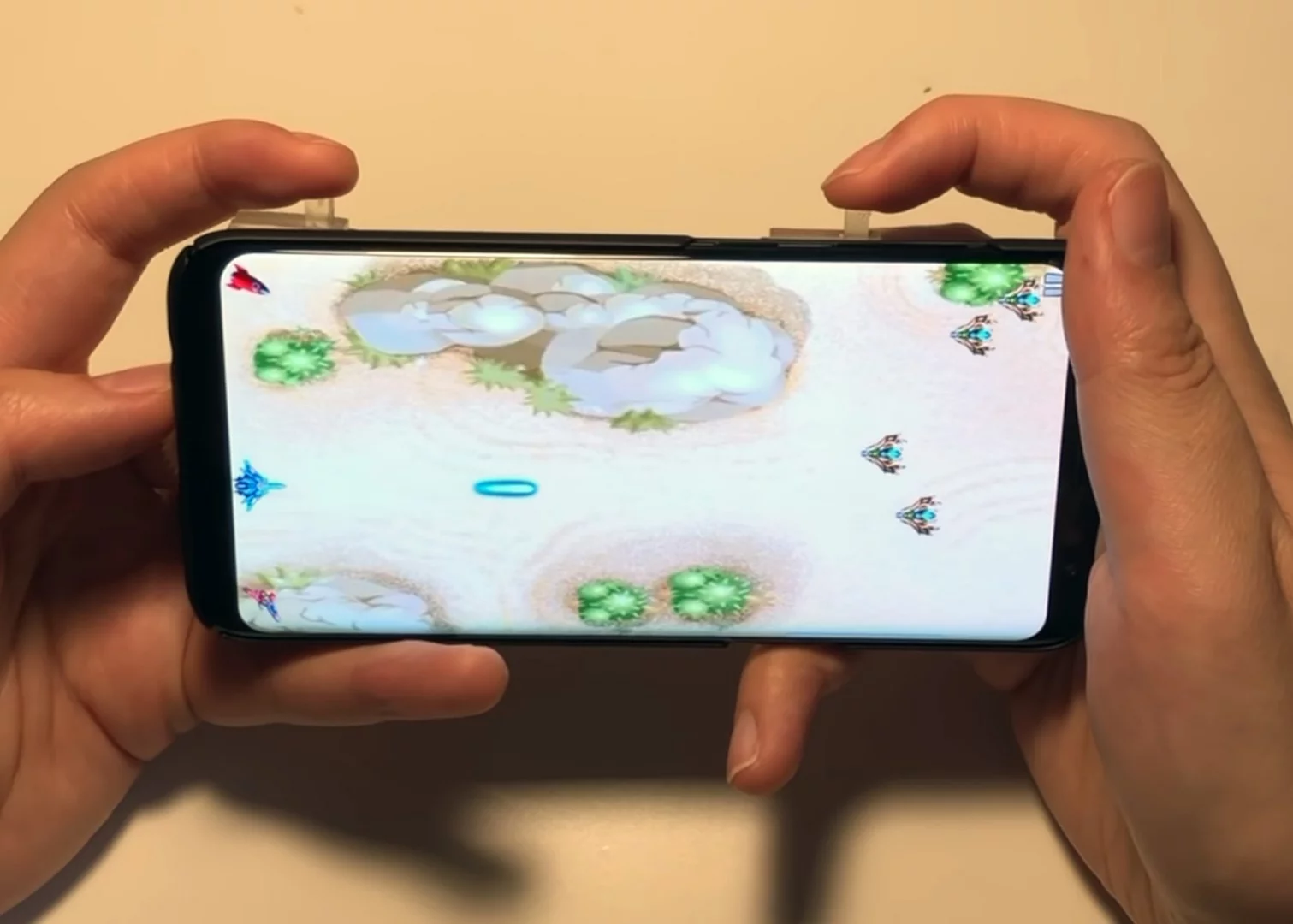 Vidgets could also be used to add physical controls for games, keeping the screen clear
