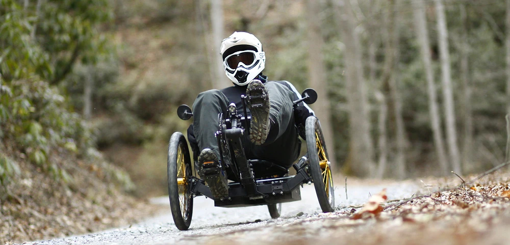 Outrider USA's line of electric recumbent tricycles can reach speeds as fast as 40 mph