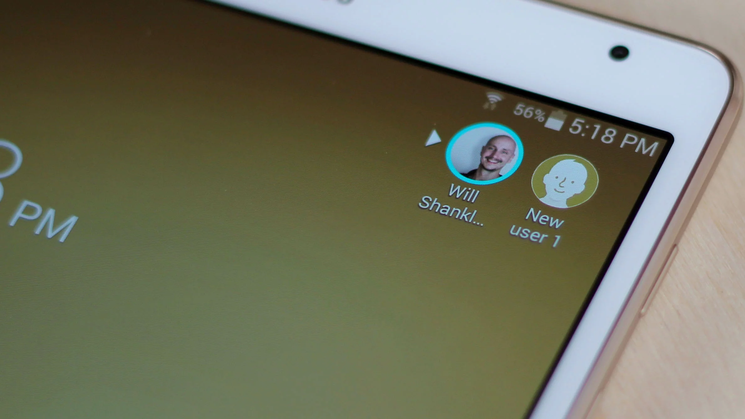 User accounts let individual family members have their own home screens, apps, photos and other data