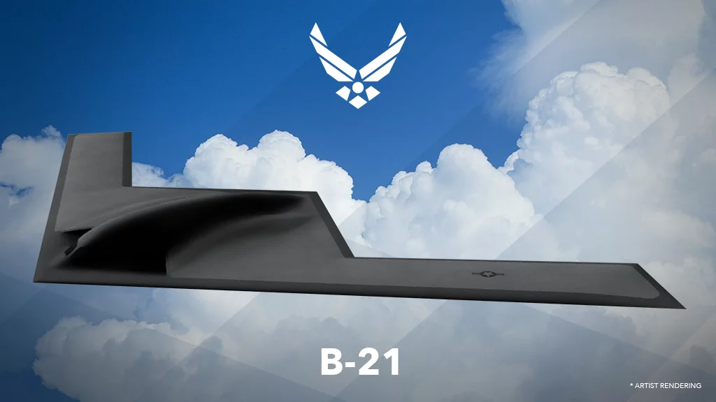 Artist's rendering of the B-21 Raider