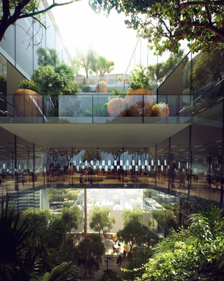 The building's terraces will help to ventilate its interior spaces