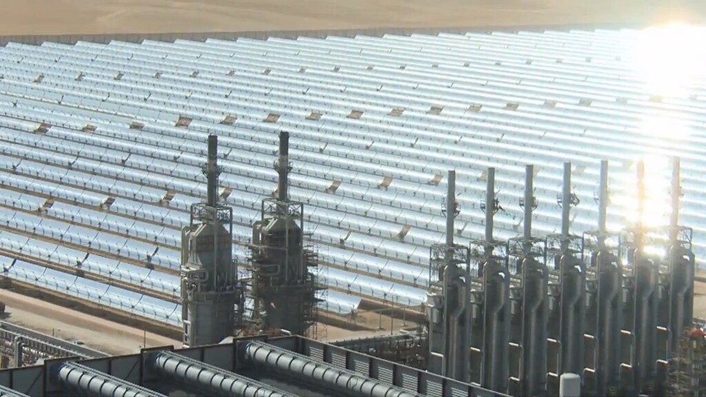 Shams 1 is a 100 MW concentrated solar power plant that will power 20,000 homes in the UAE