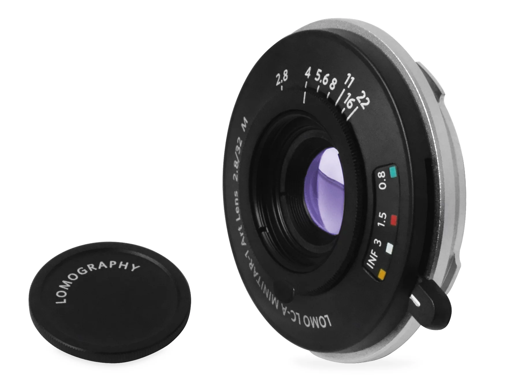 The Lomo LC-A Minitar-1 Art Lens will be bundled with front and rear lens caps, a lens pouch, a photo book, and a cleaning cloth