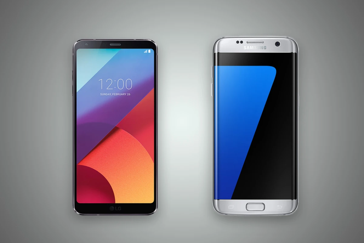 New Atlas compares the features and specs of the LG G6 (left) and Samsung Galaxy S7 edge