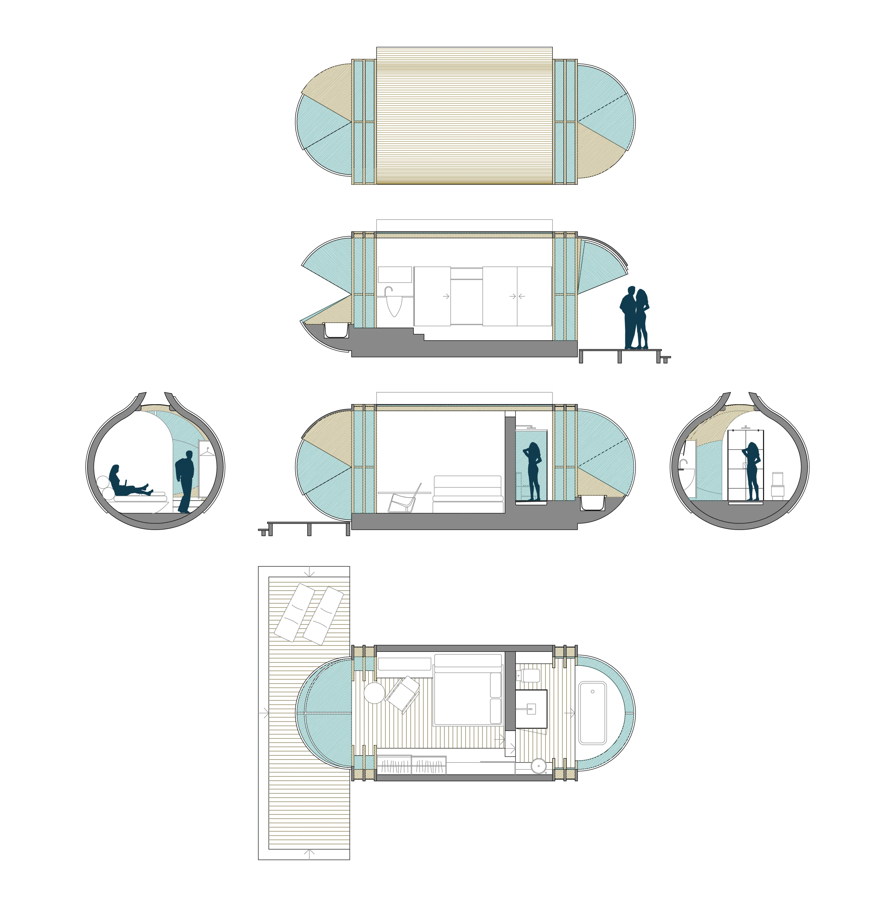 The flexible flexible and minimal-impact living unit comes with a range of additional options including room layout and a choice of operating either on or off the grid (Image: Estudibasic)