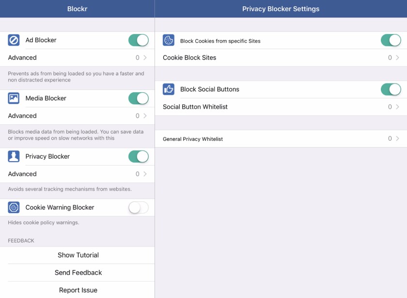 The Safari ad-blocker Blockr