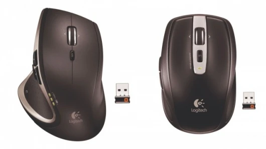 The Logitech Performance Mouse MX and Logitech Anywhere Mouse MX