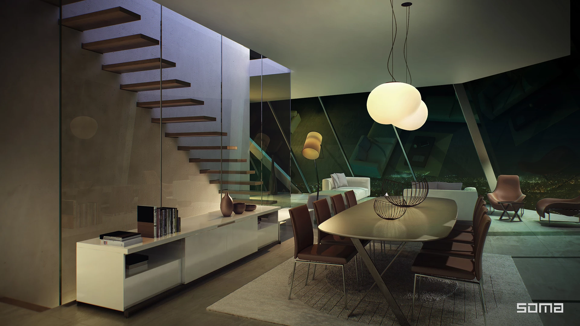 Interior render of the luxury apartments (Image: SOMA)