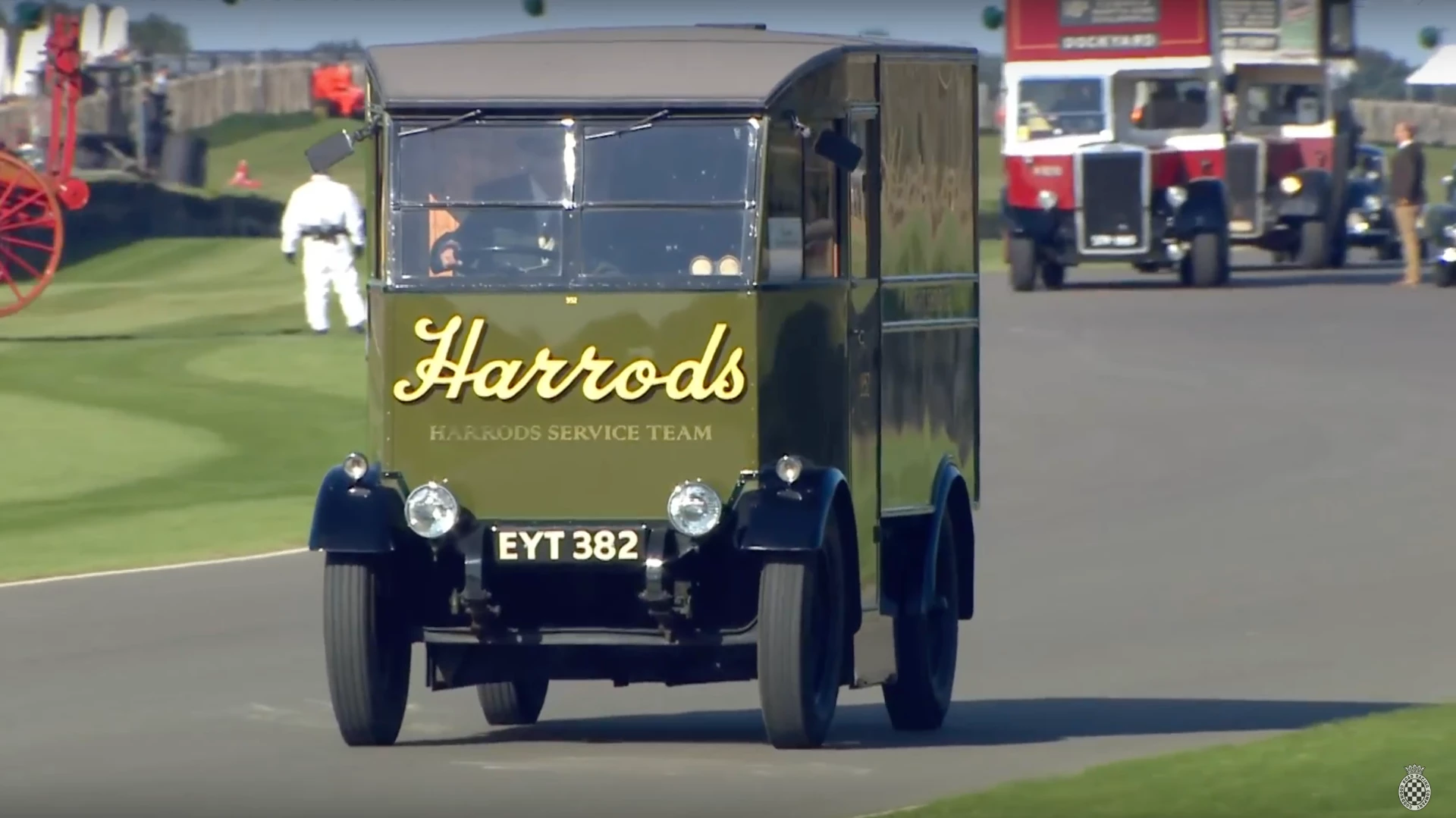 A post-WW2 Harrods delivery van was just one of many perfectly restored specimens from 70 years ago.