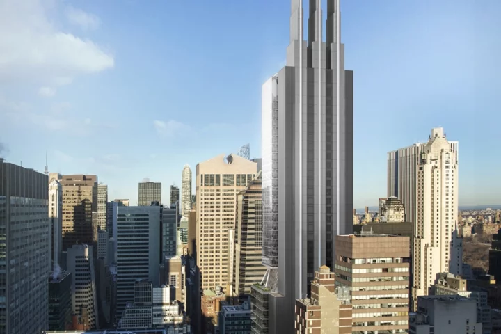 425 Park Avenue will cover an area of 47,523 sq m (511,538 sq ft) and will stand at 206.5 m (677.5 ft) tall