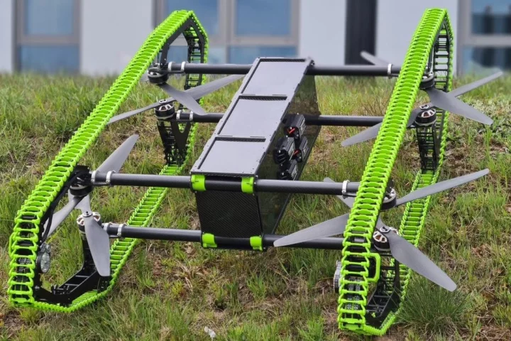 The HUUVER drone prototype, minus its cameras and other sensors