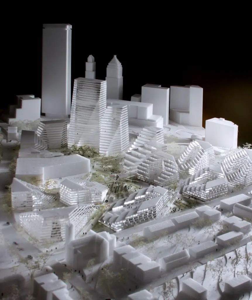 Architectural model of the master plan
