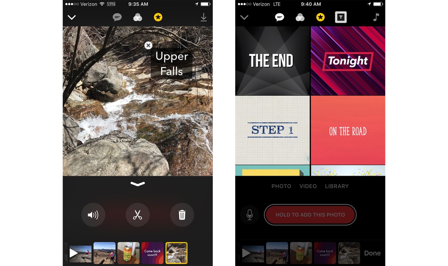 (L) Text overlay in action (R) Title screen options