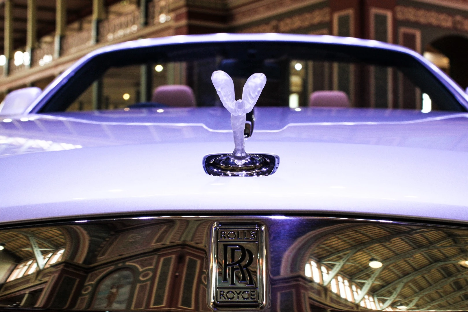 The Spirit of Ecstasy on this car is backlit
