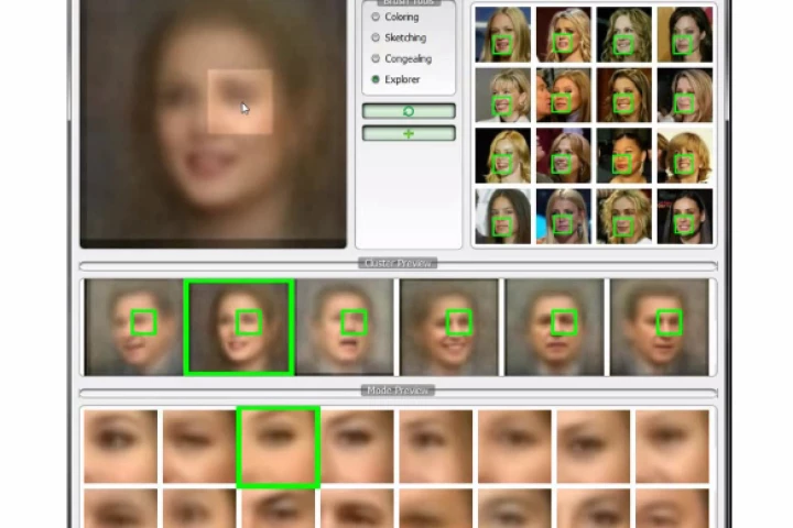 The AverageExplorer user interface