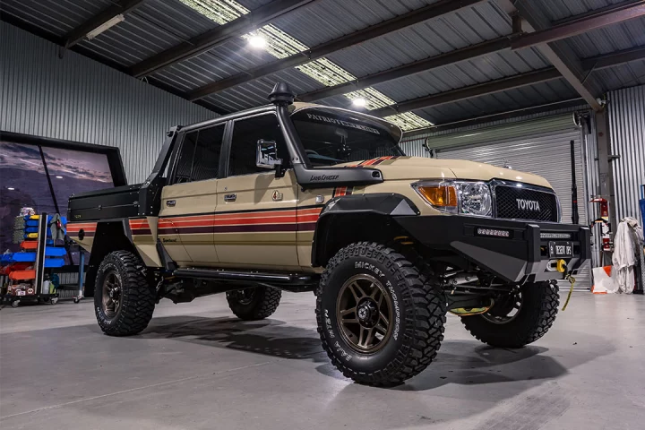 The build includes front and rear winches