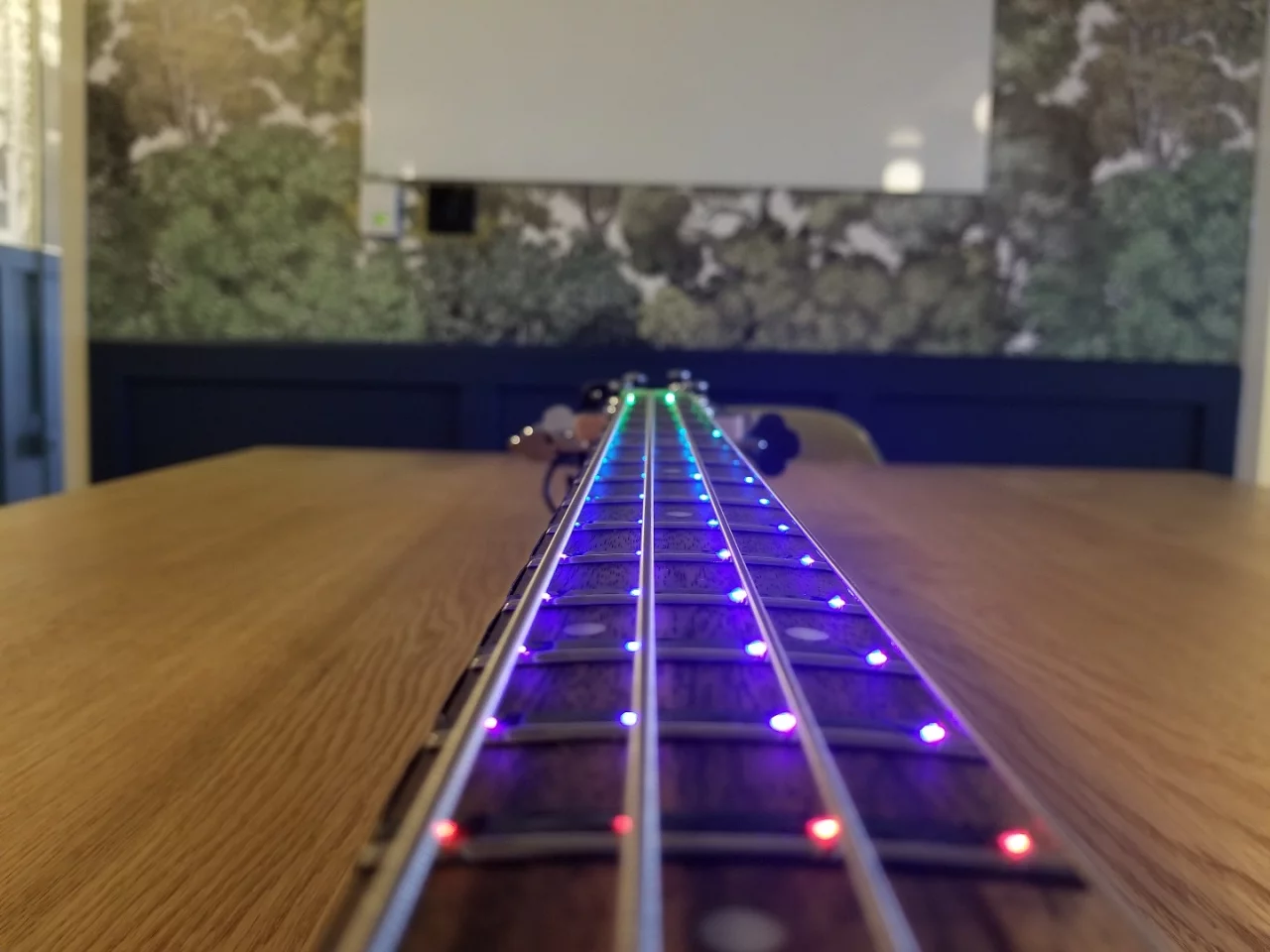 The Fret Zealot LED strips positioned at the frets on any full-size, four-string bass are low profile and won't interfere with playing