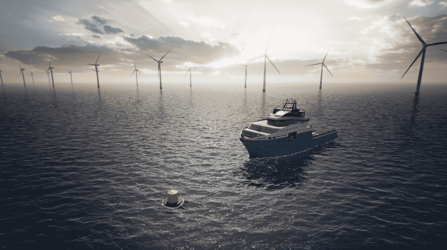 The offshore charging buoy will be installed at a wind farm in the North Sea later this year