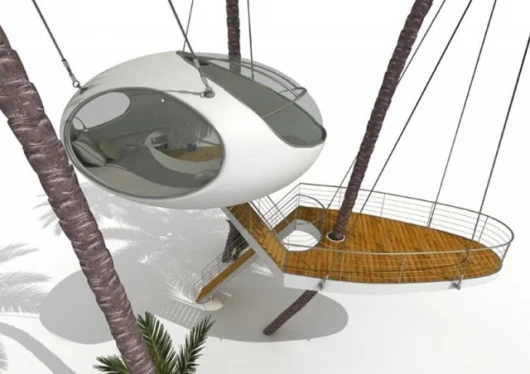 Palm-fiction treehouse concept designRendering: Cristina Caldieri and Andrea Cigolini