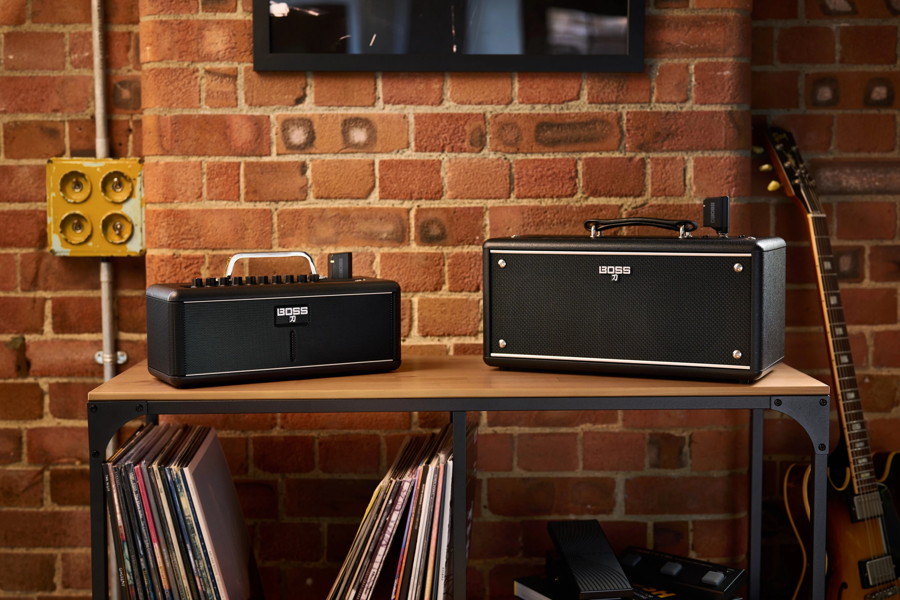 The Katana-Air desktop amp (left) is now joined by the more powerful, larger Katana Air EX (right)