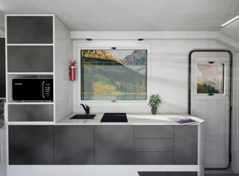 Bruder EXP-8 kitchen