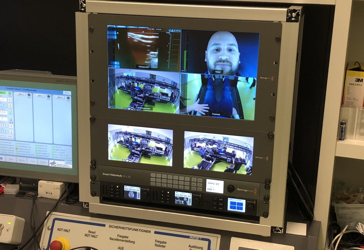 The control room of the centrifuge