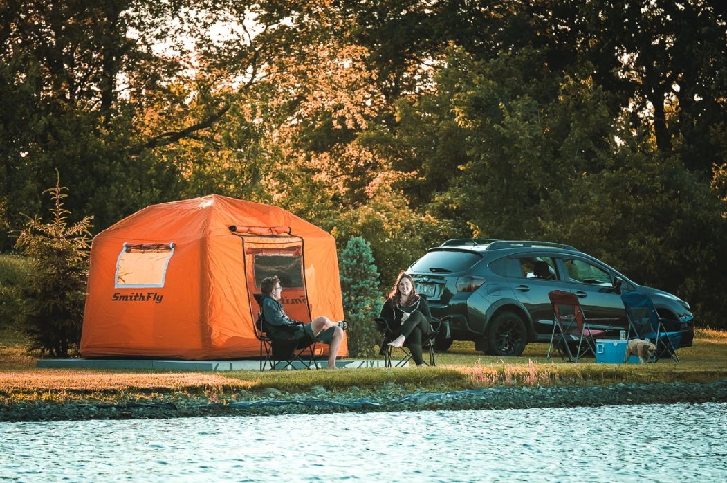 SmithFly adapts its Shoal raft-tent for land-only use