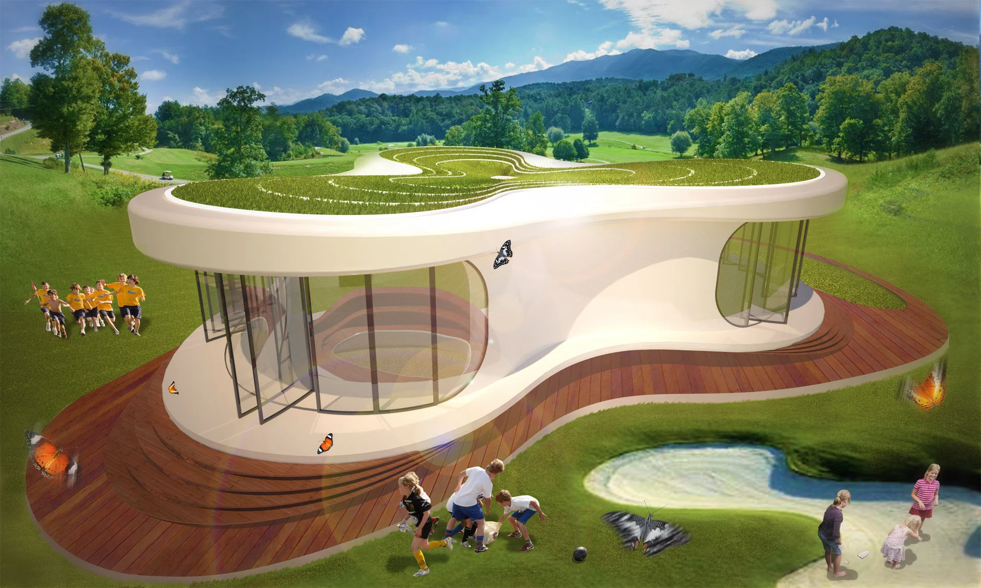 LAVA's relocatable school is a learning space for the future with a sustainable design that incorporates prefabrication, eco-materials and symmetrical repeatable geometry