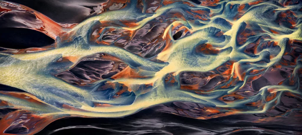Open Photographer of the Year, Open Winner - Nature/Landscape. Dragonfire, Braided Rivers Of Southern Iceland
