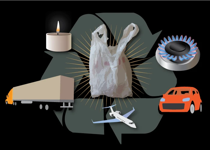 Used plastic shopping bags can be converted into petroleum products that serve a multitude of purposes (Image: Julie McMahon)