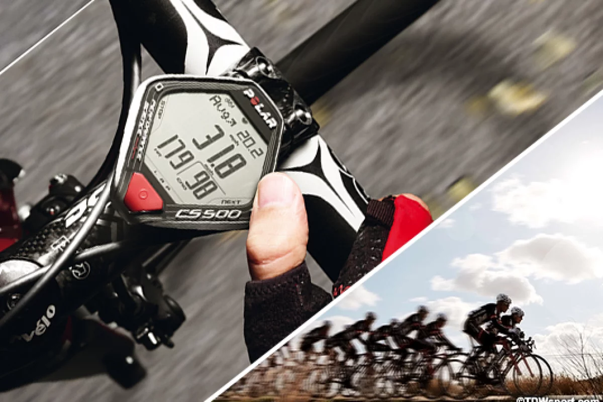 The Polar CS500 cycling computer features a large screen and rocker switch operation