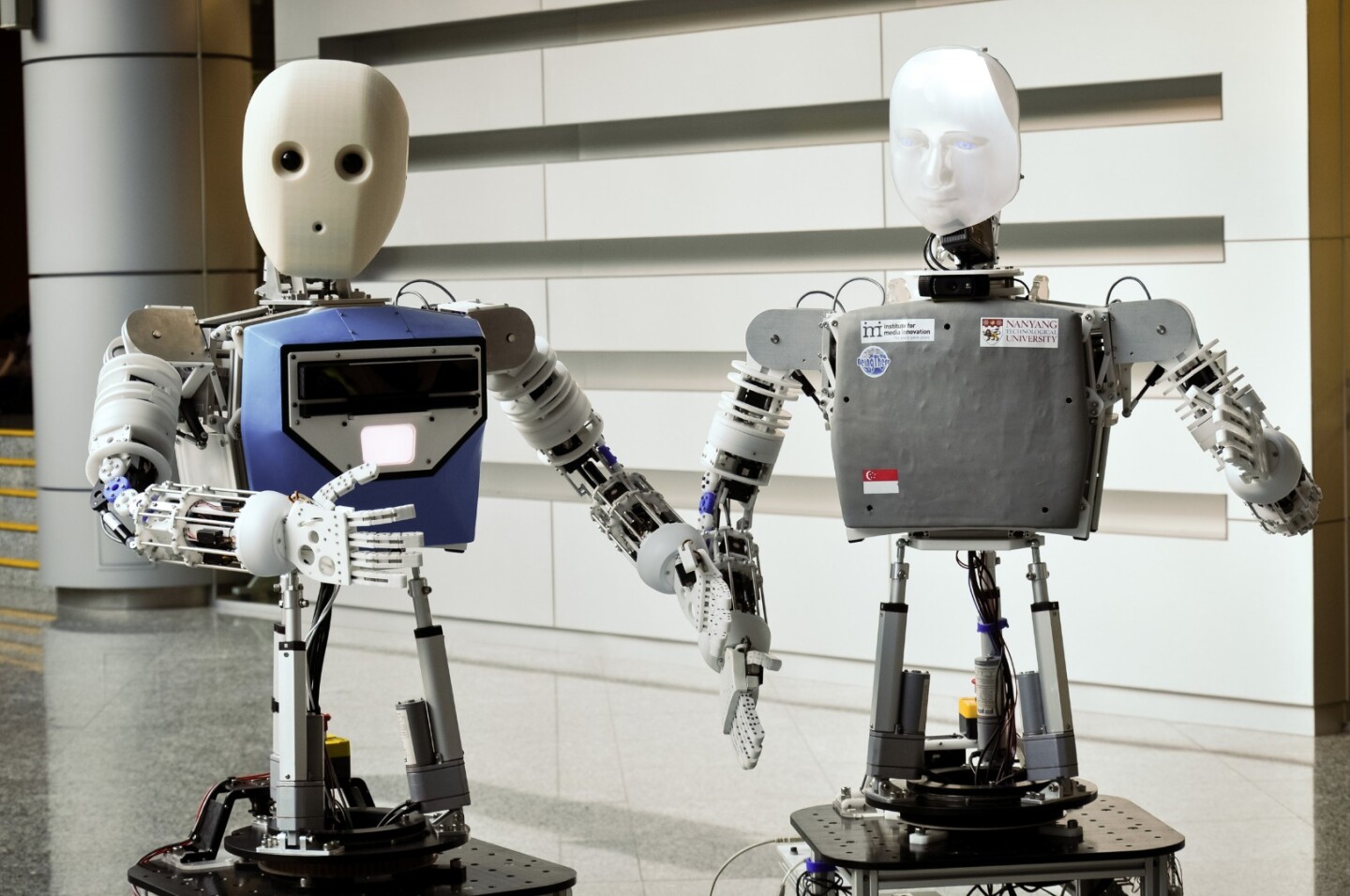 The NTU team also showed off a new telepresence robot named Edgar