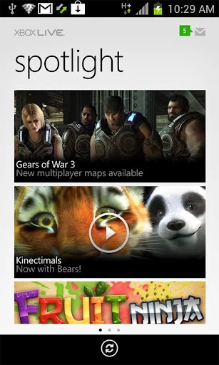 Spotlight shows off the latest video content available on the Xbox dashboard