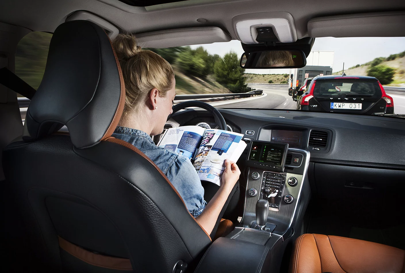 Autonomous driving would allow drivers to relax on trips (Image: Volvo)