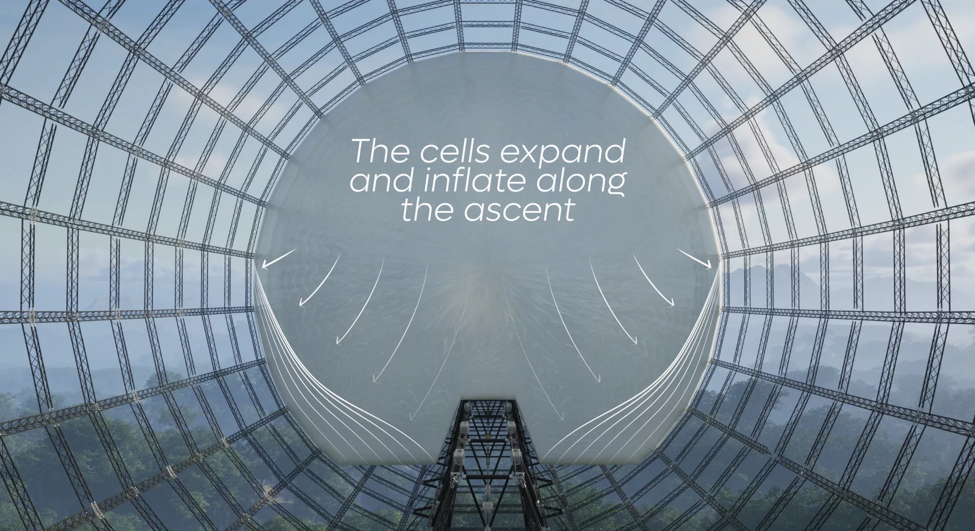 The 14 helium cells will fill out the interior of the LCA60T frame