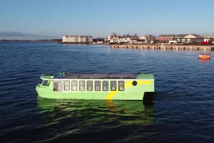This 1967 Montreal Expo water taxi has been given a new solar-electric lease of life as an eco-friendly harbor tour vessel