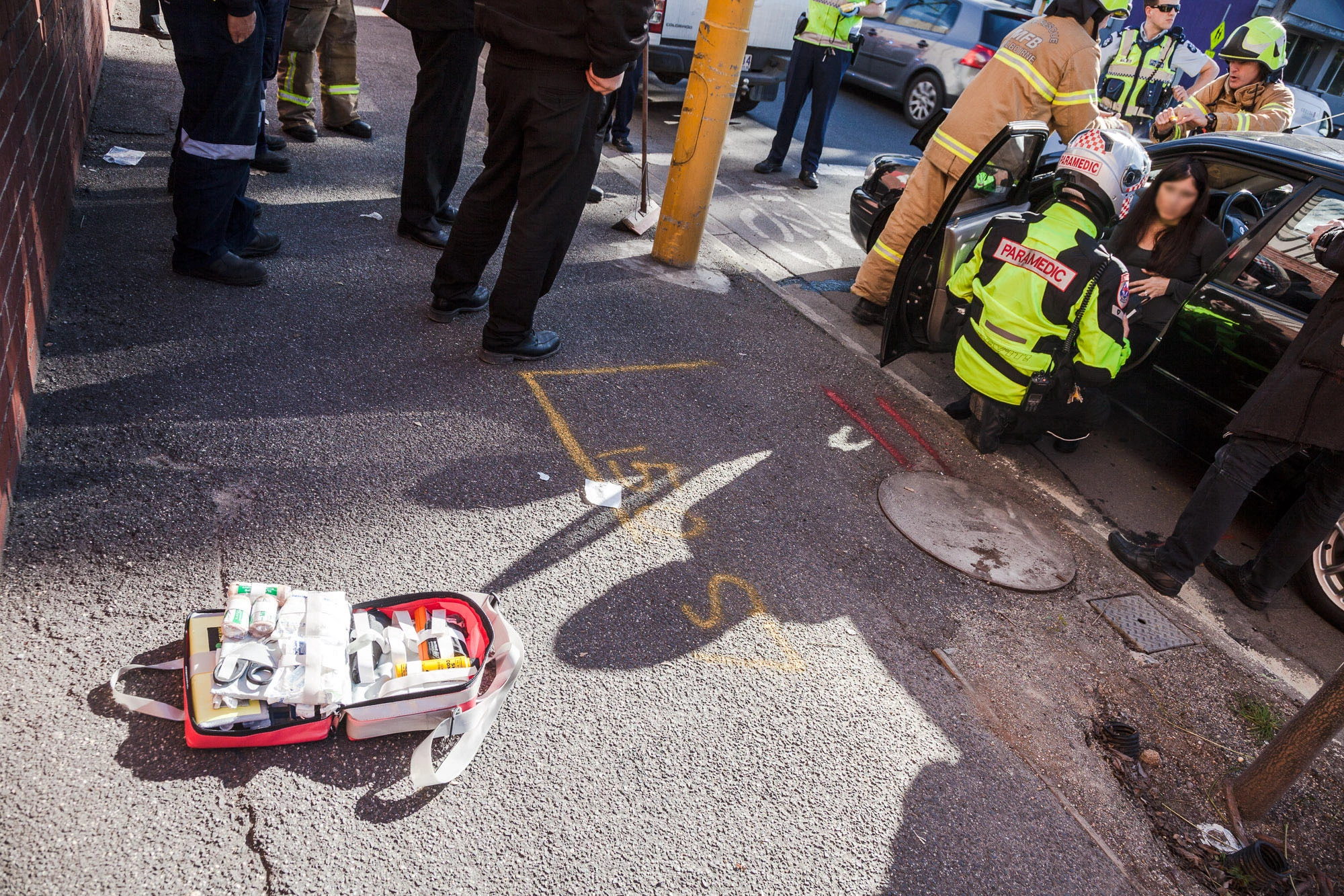 "In this case the airbag hasn't gone off - we often use that to gauge the severity of an accident. The car companies put in a lot of research to determine when injuries are likely to start to occur, and that's where they set the airbags to go off, so it's a good indicator for us."