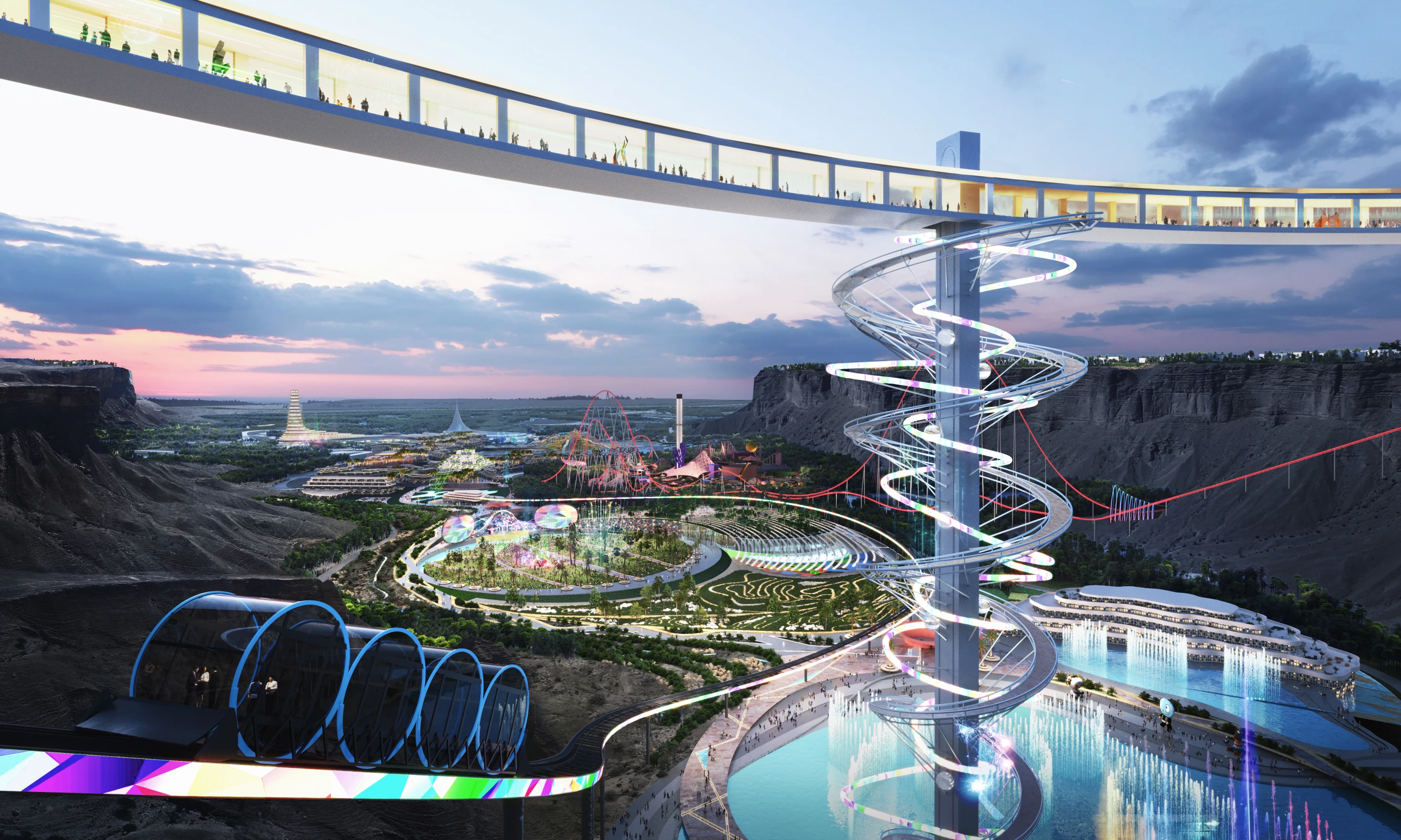Qiddiya's Resort Core, pictured, will be at the project's center