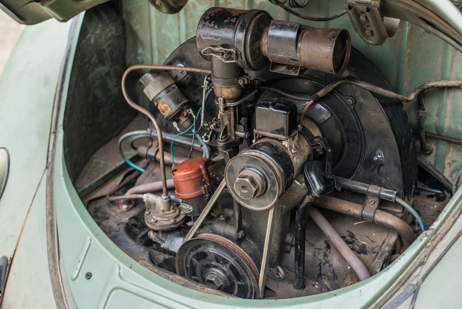 This highly original 1952 Volkswagen Beetle sold for $62,345 (€58,240) at RM-Sothebys' 2017 February Paris auction | Auction Link