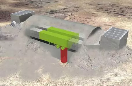 Concept art of Flibe modular nuclear reactor installed at military base (Image: Flibe)
