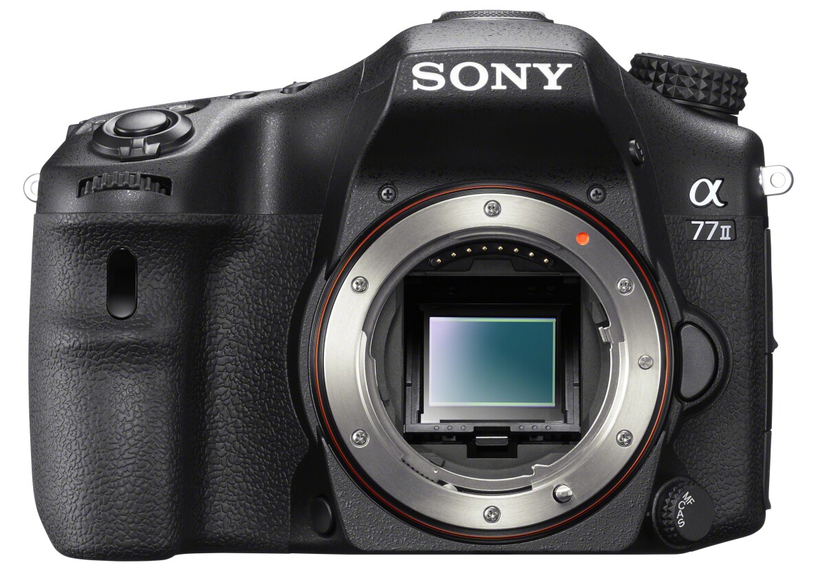 The Sony A77 II uses Translucent Mirror Technology allowing full-time continuous phase-detection autofocusing