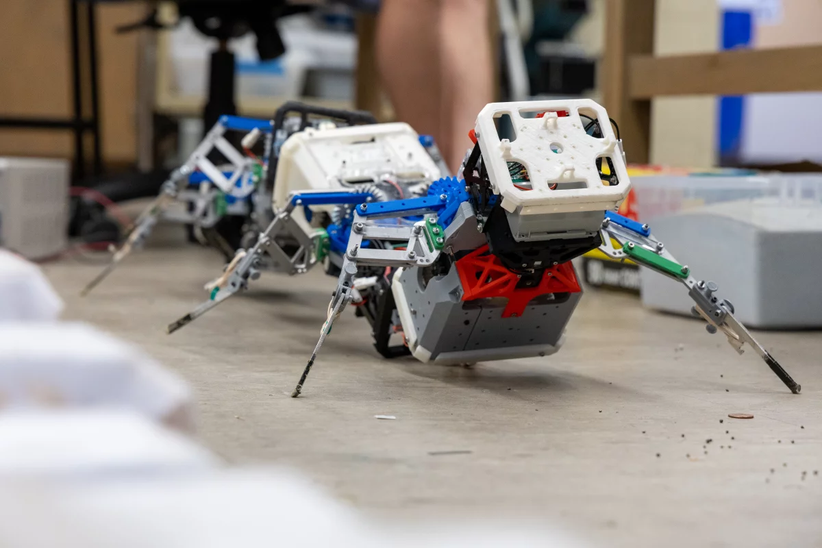 One of several versions of the robot – it ended up with a total of 16 legs