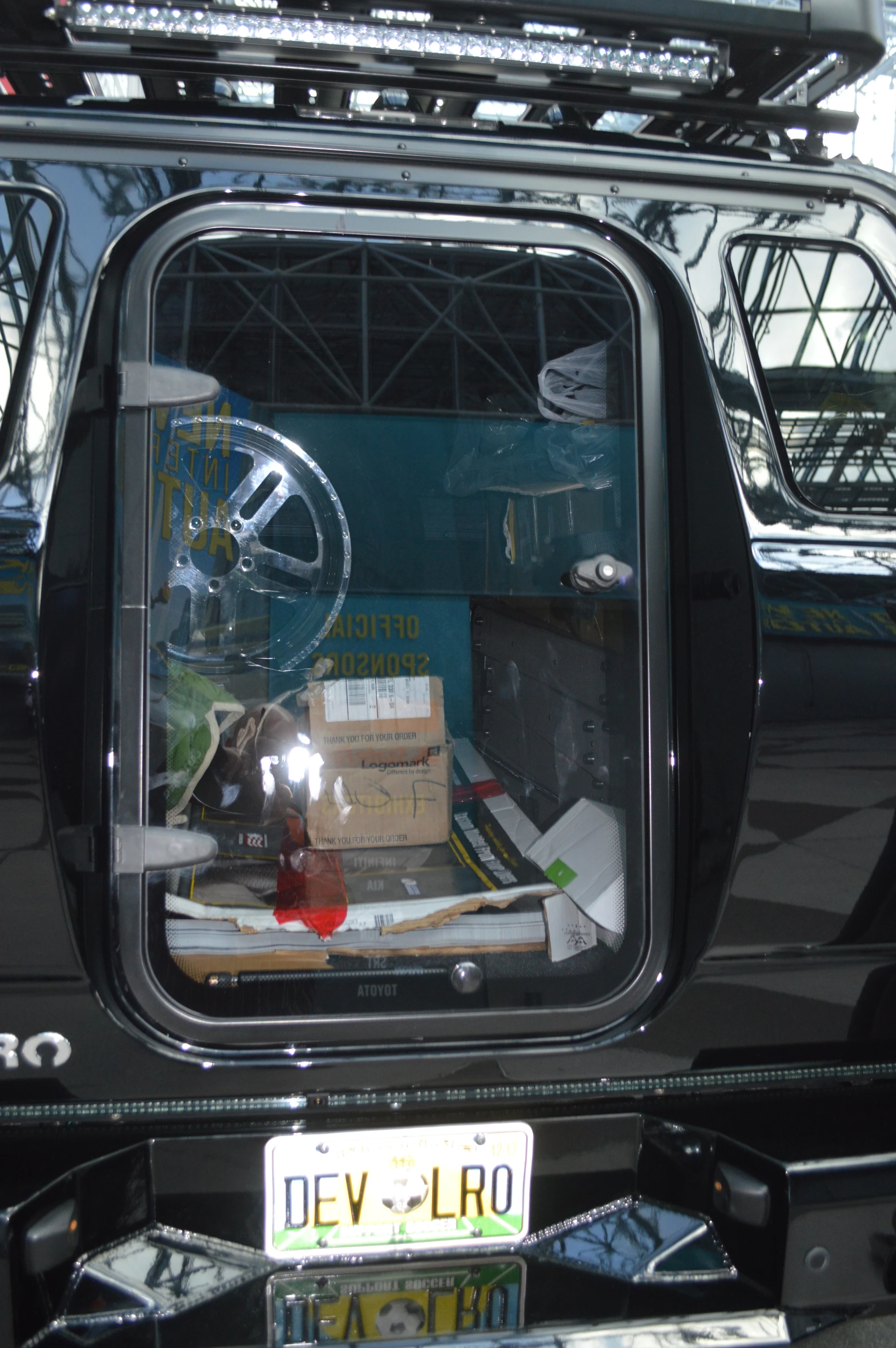 The gear and tool storage compartment in back
