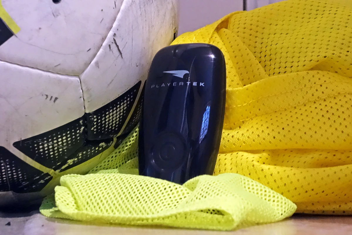 The Playertek tracker measures sprints, distance, and movement on the pitch