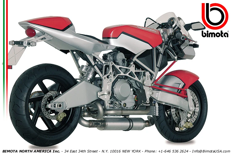 The Bimota Tesi 2D is closely related to the Vyrus