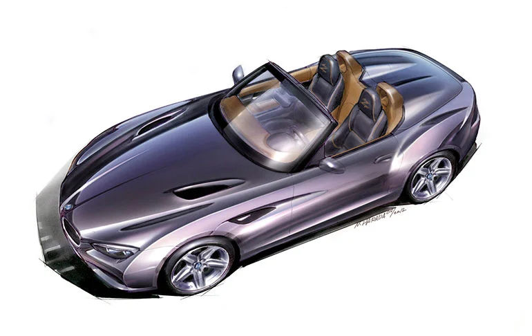 BMW Zagato Roadster design sketch