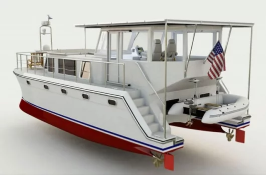 Steps allow boarding from any dock height up to six feet above the water level