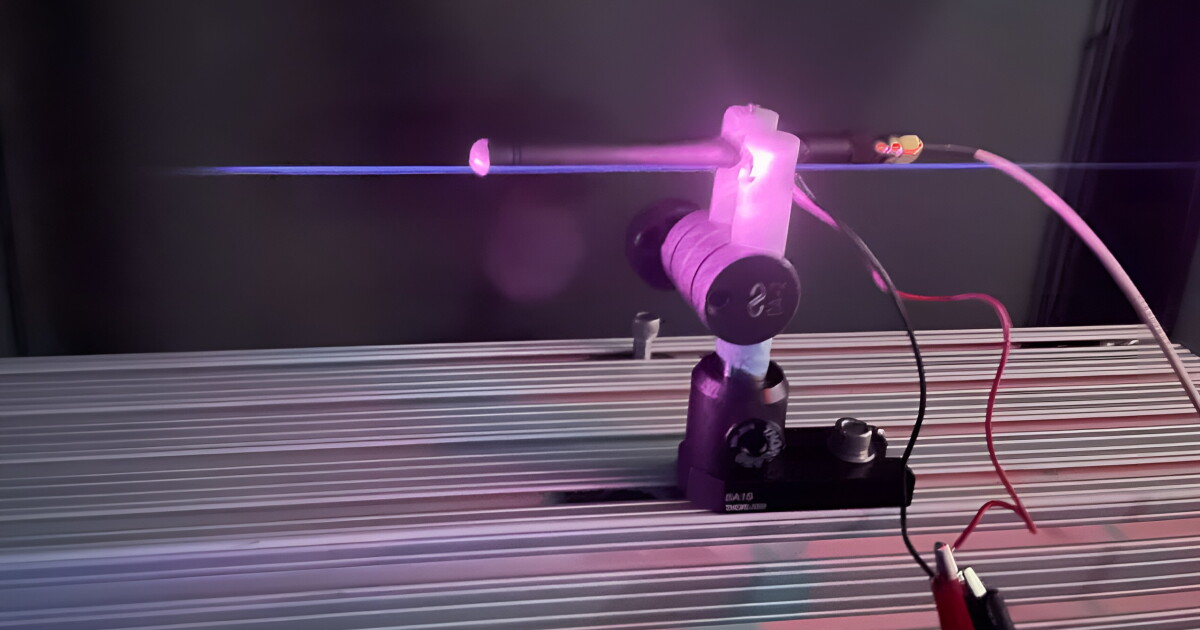Lightsaber-like plasma beam antenna is tuned by laser