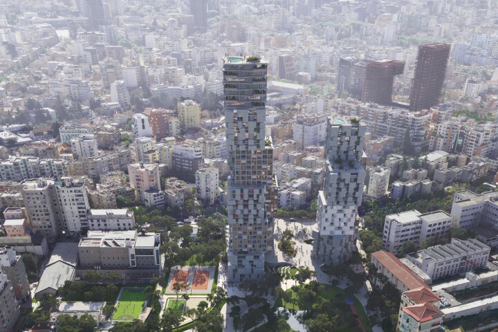 Hora Vertikale will reach a height of 140 m (459 ft) and will consist of 13 stacked cubes