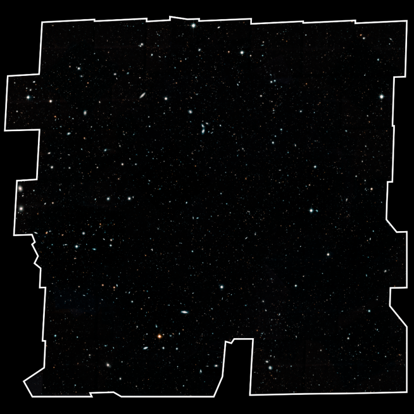 The full Hubble Legacy Field image. Credit: NASA, ESA, G. Illingworth and D. Magee (University of California, Santa Cruz), K. Whitaker (University of Connecticut), R. Bouwens (Leiden University), P. Oesch (University of Geneva,) and the Hubble Legacy Field team